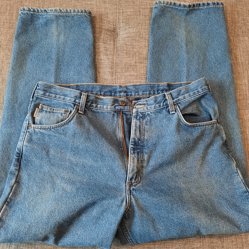 Carhart Flannel Lined Heavyweight Jeans •38x31•